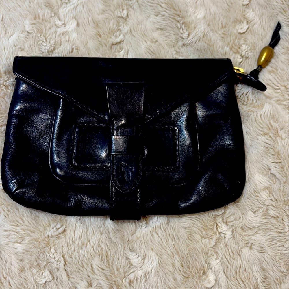 RARE! 100% leather clutch